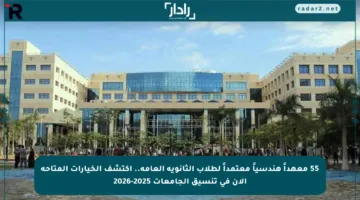 55 معهداً هندسياً معتمداً لطلاب الثانوية العامة.. اكتشف الخيارات المتاحة الآن في تنسيق الجامعات 2025-2026